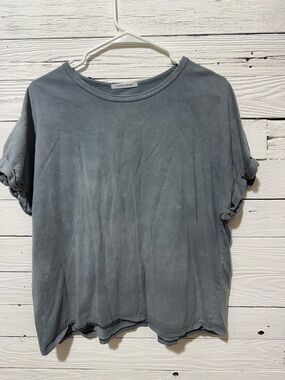 Caution To The Wind Washed Slate Short Sleeve Tee